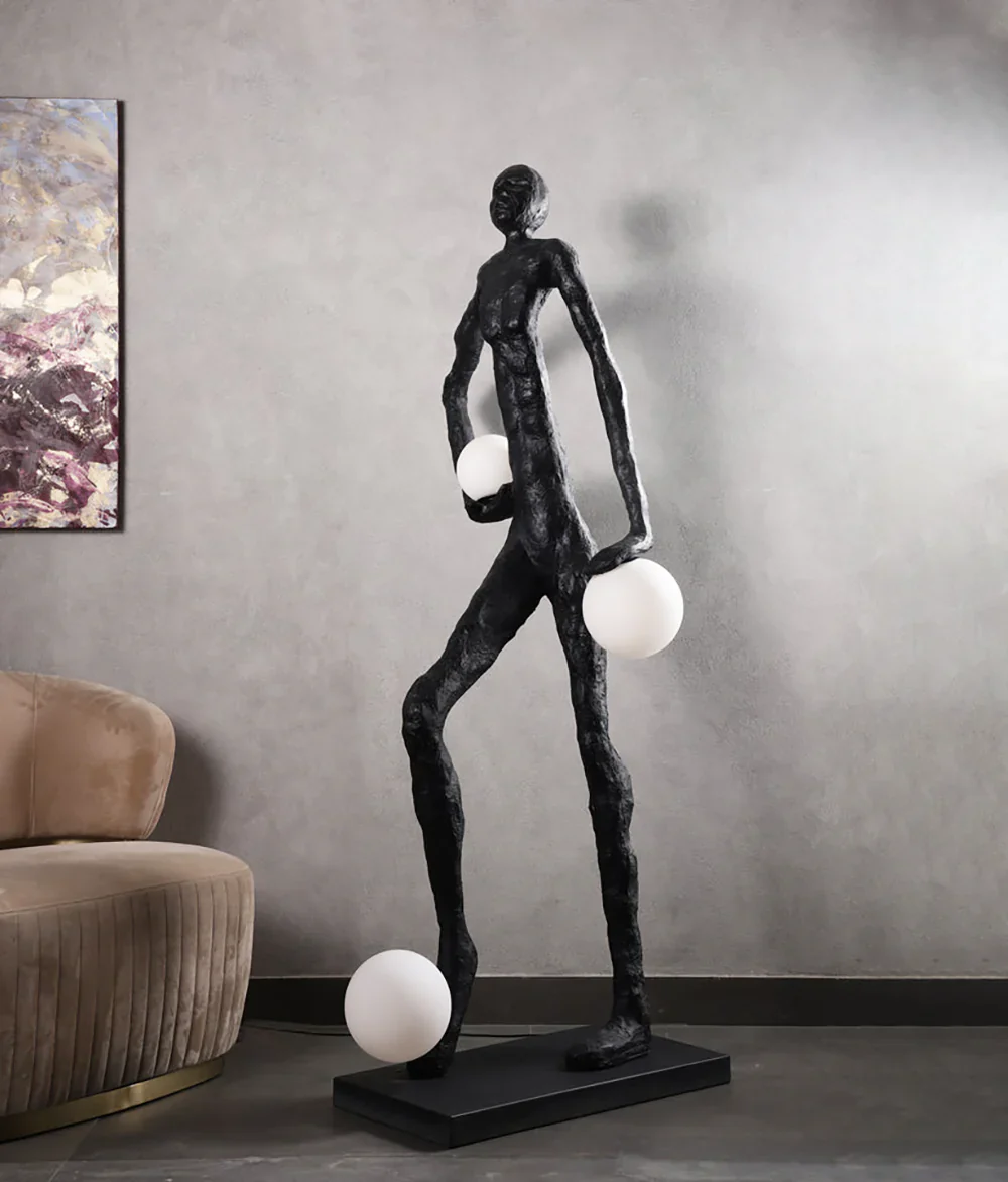 Kicking Ball Sculpture Character Floor Lamp - Image 5