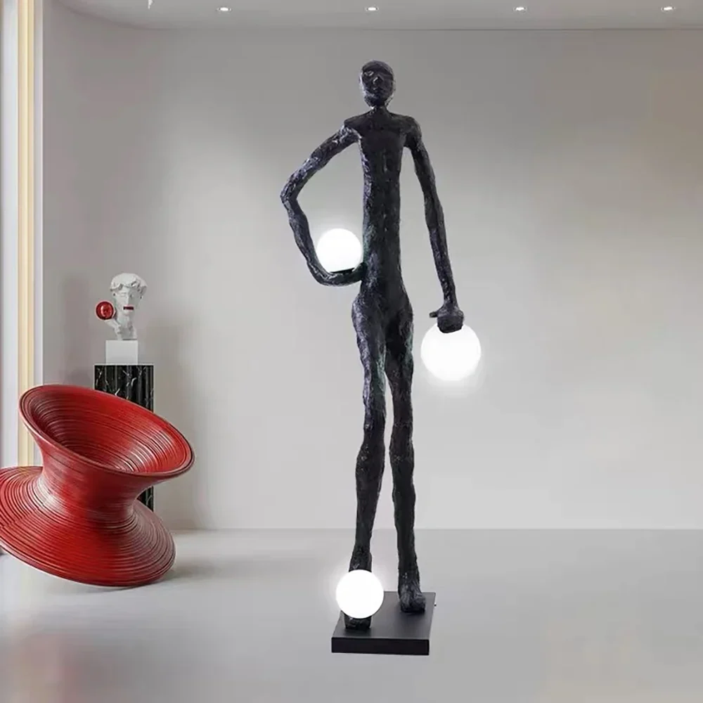 Kicking Ball Sculpture Character Floor Lamp - Image 6