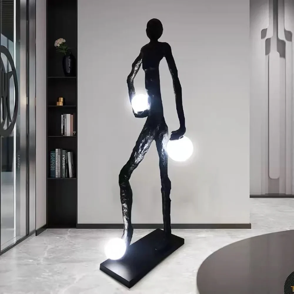 Kicking Ball Sculpture Character Floor Lamp - Image 8