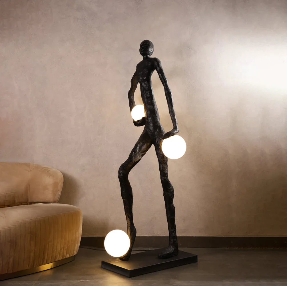 Kicking Ball Sculpture Character Floor Lamp - Image 9