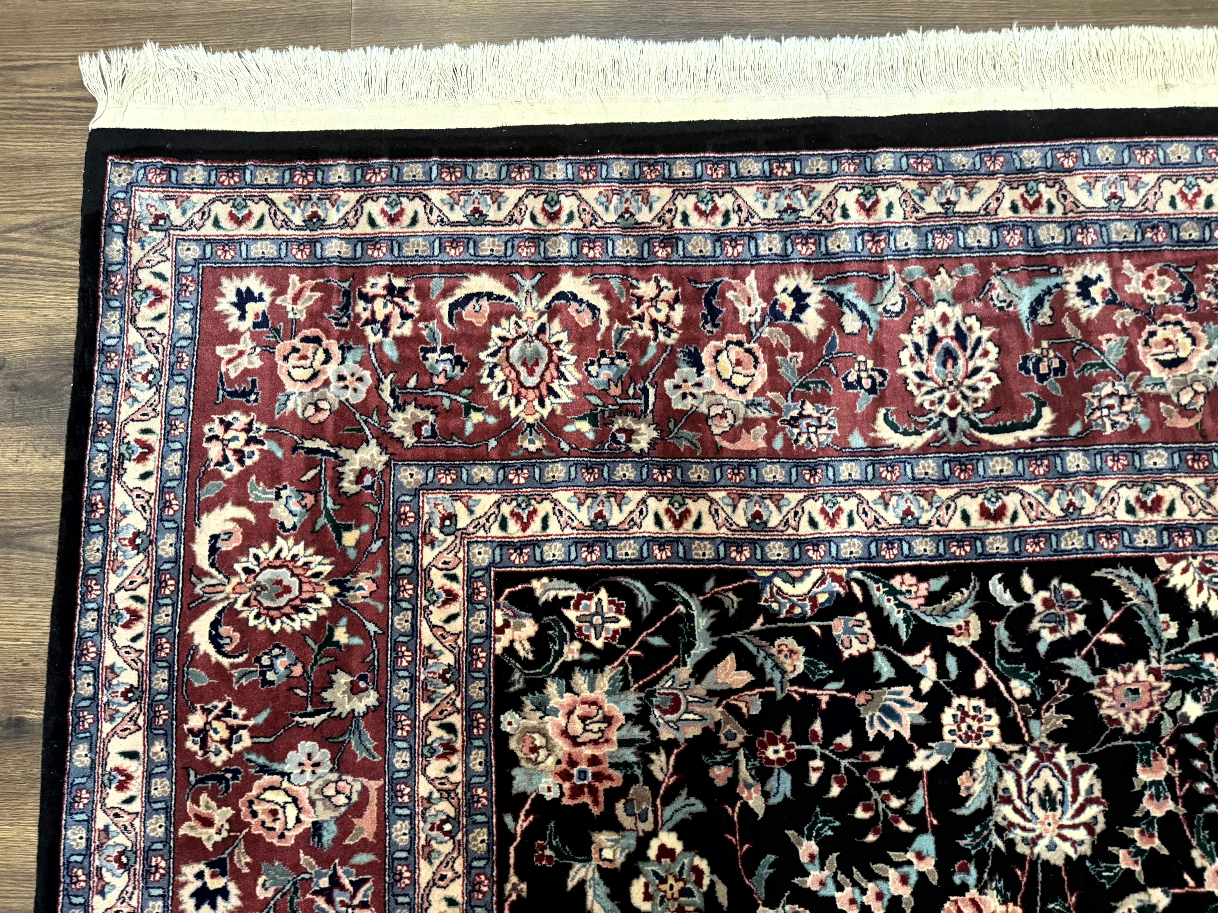 Large Sino Persian Rug 10x15, Floral Allover, Hand Knotted Wool Carpet, Fine - Image 6