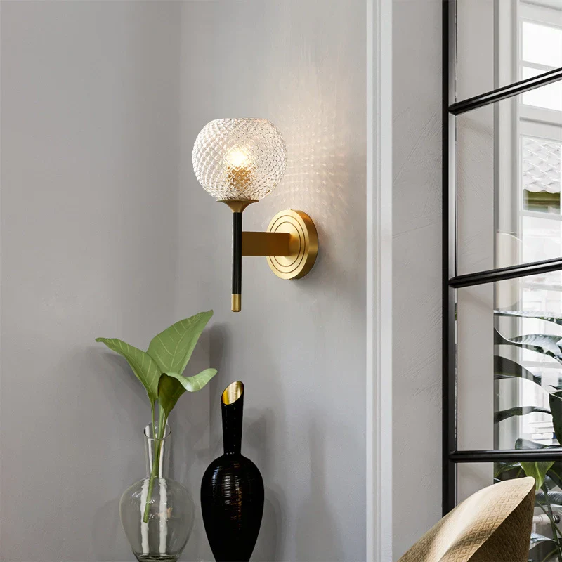 Lattice Glass Wall Sconce - Image 3