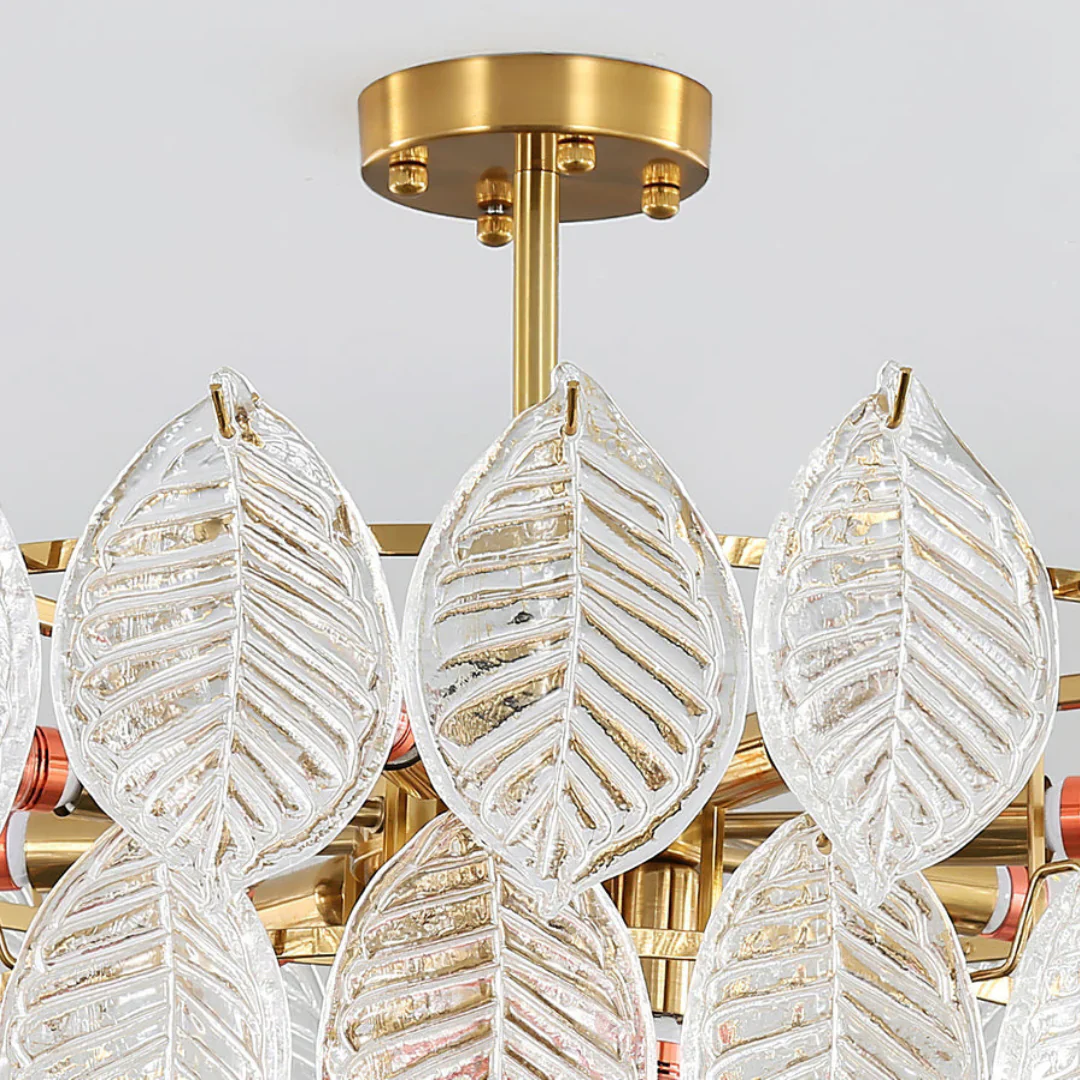 Leaf Shape Glass Modern Chandelier - Image 16