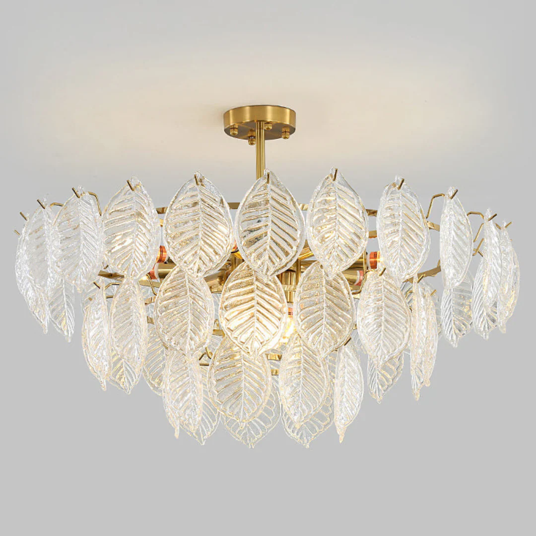 Leaf Shape Glass Modern Chandelier - Image 18