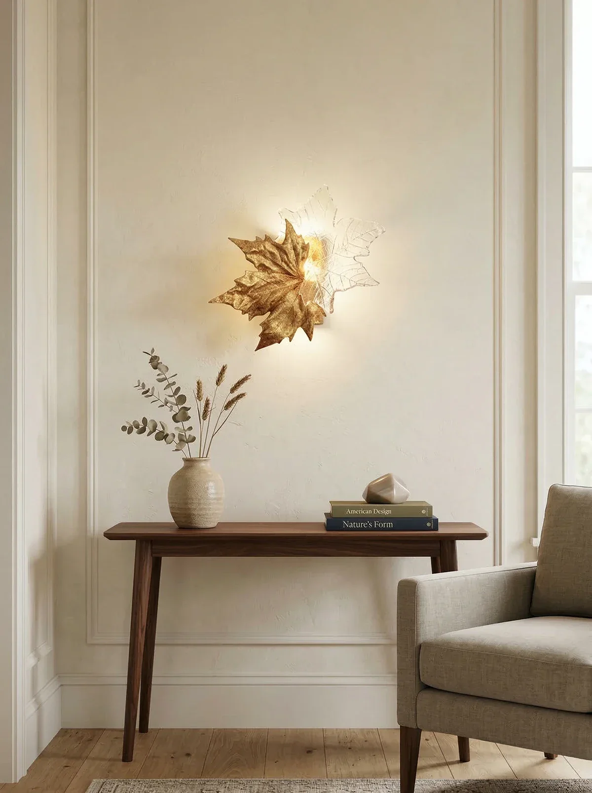Leaf-shaped Crystal Wall Light - Image 2