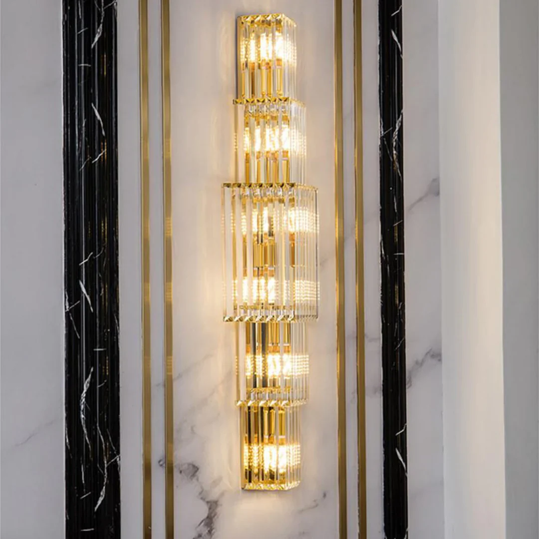Light Luxury Crystal Layered Wall Lamp - Image 6