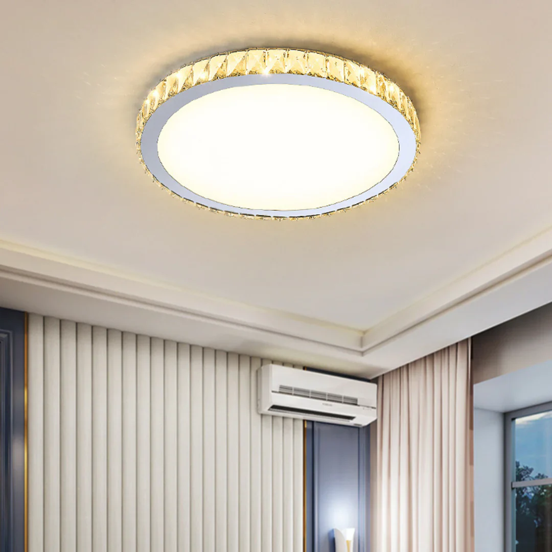 Light Luxury Round Crystal Ceiling Lamp - Image 11