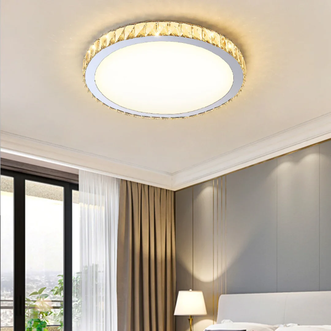 Light Luxury Round Crystal Ceiling Lamp - Image 4