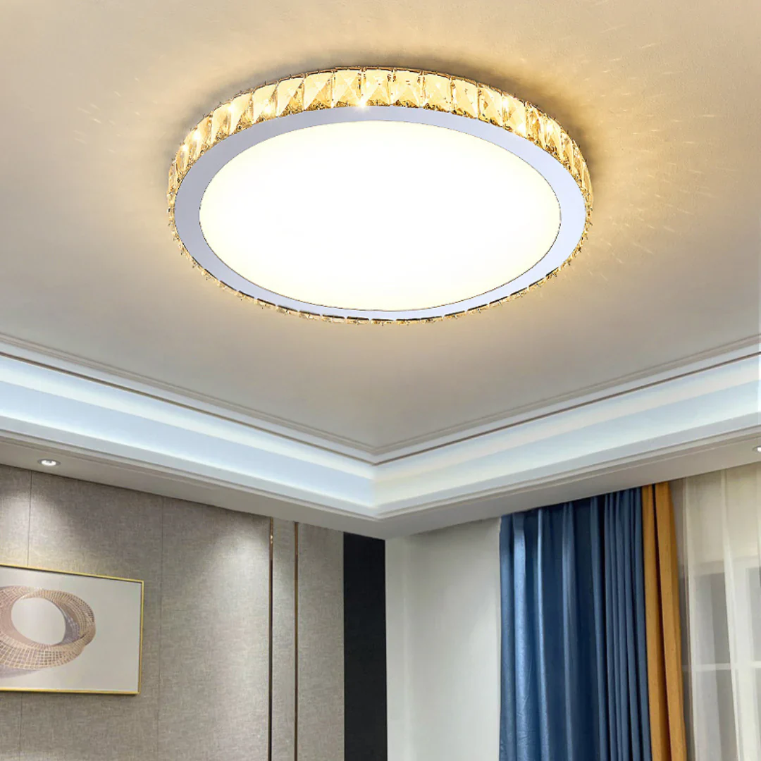 Light Luxury Round Crystal Ceiling Lamp - Image 5