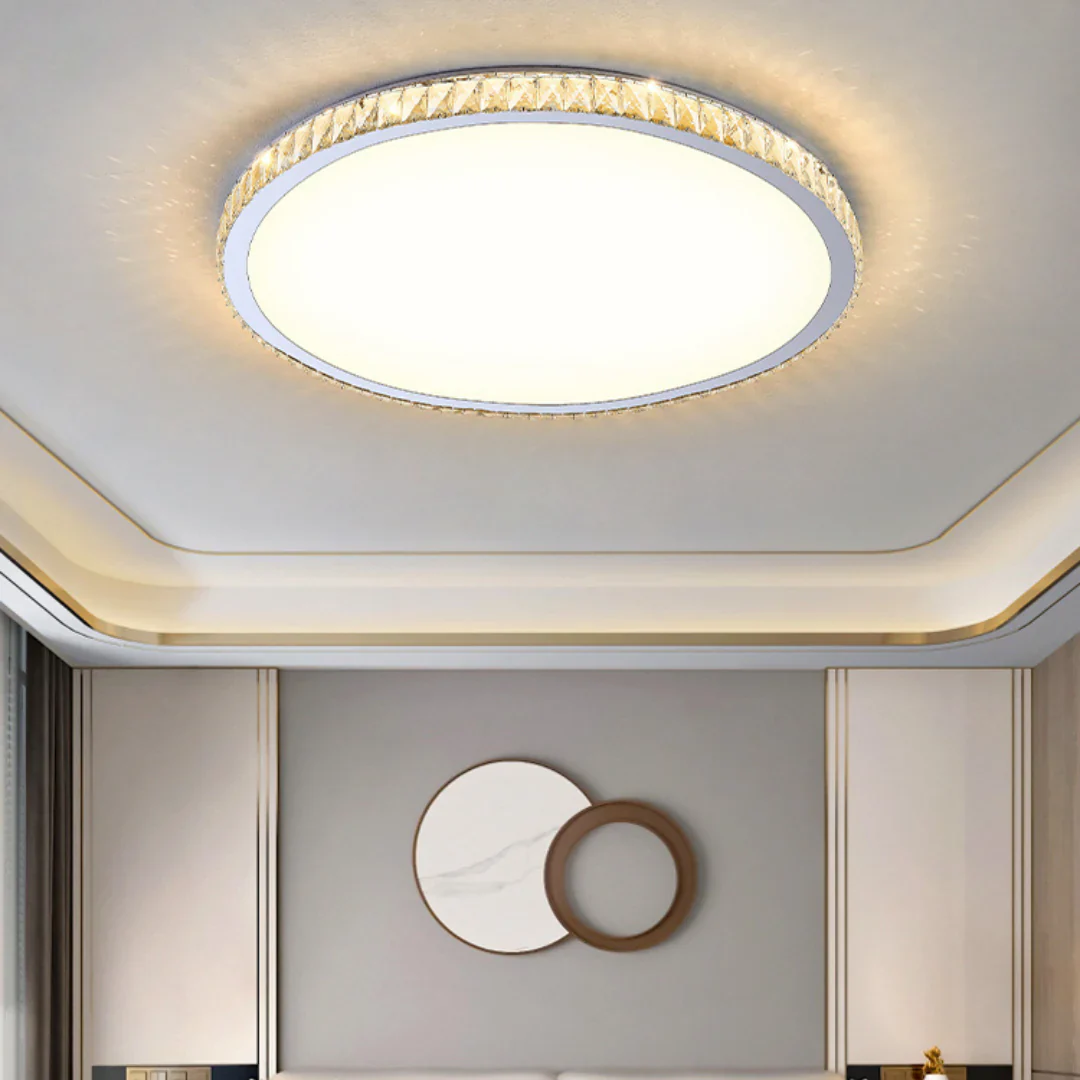 Light Luxury Round Crystal Ceiling Lamp - Image 9