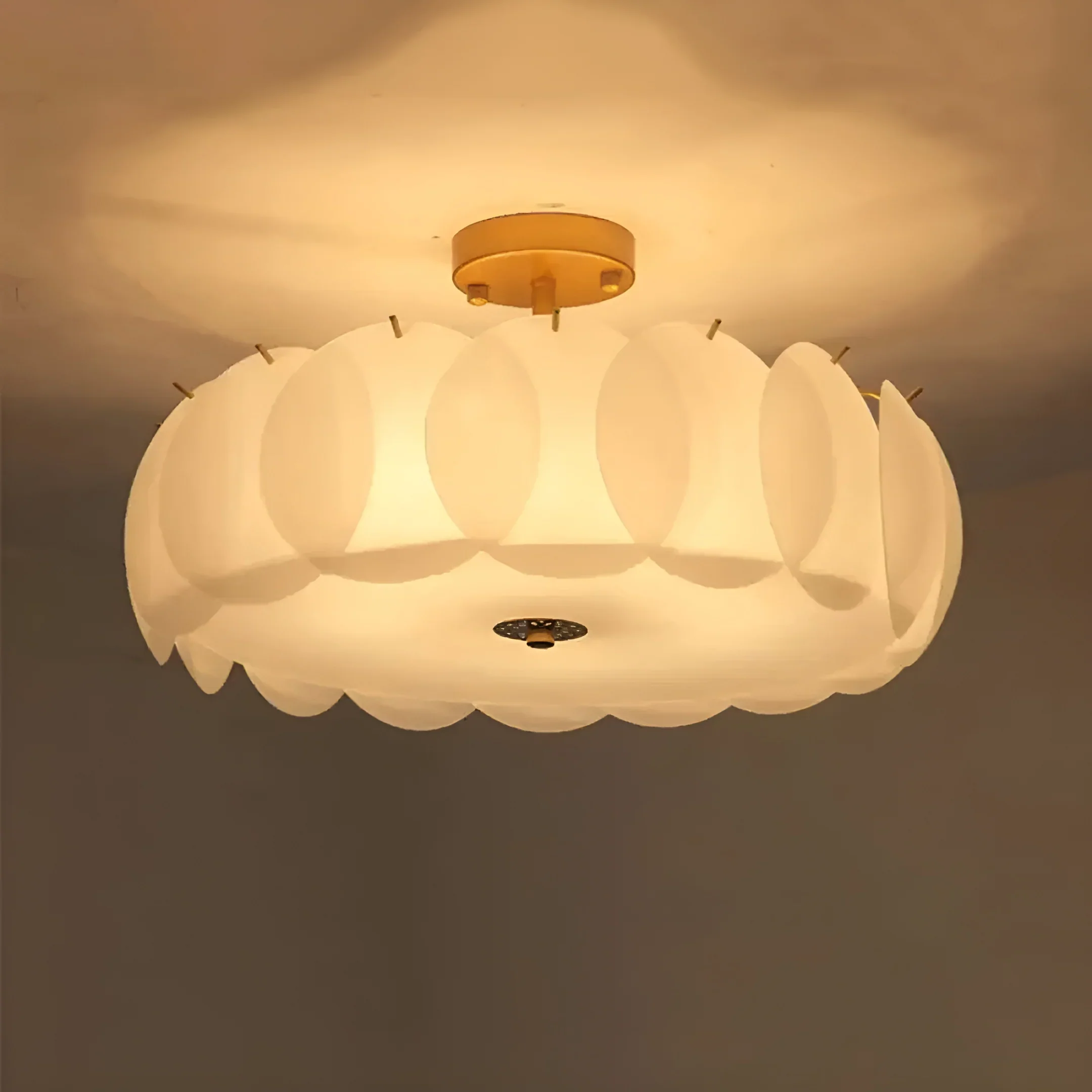 Light Luxury Round Glass Ceiling Lamp - Image 11