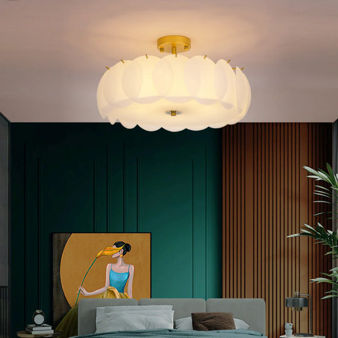 Light Luxury Round Glass Ceiling Lamp - Image 2