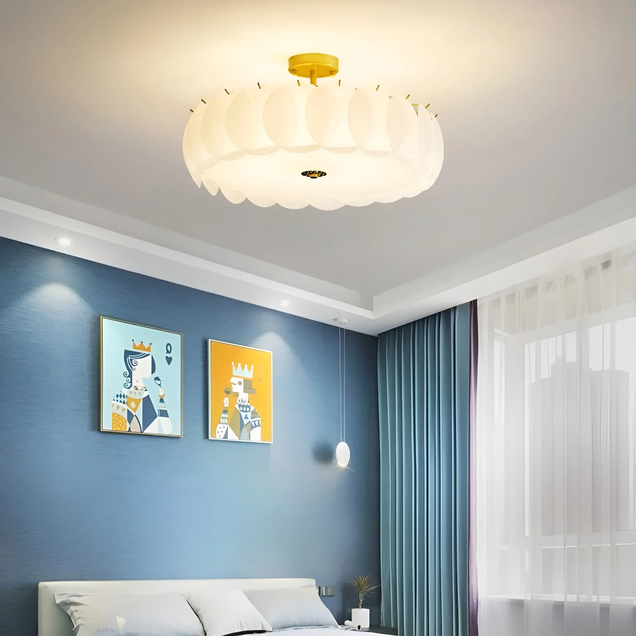 Light Luxury Round Glass Ceiling Lamp - Image 6