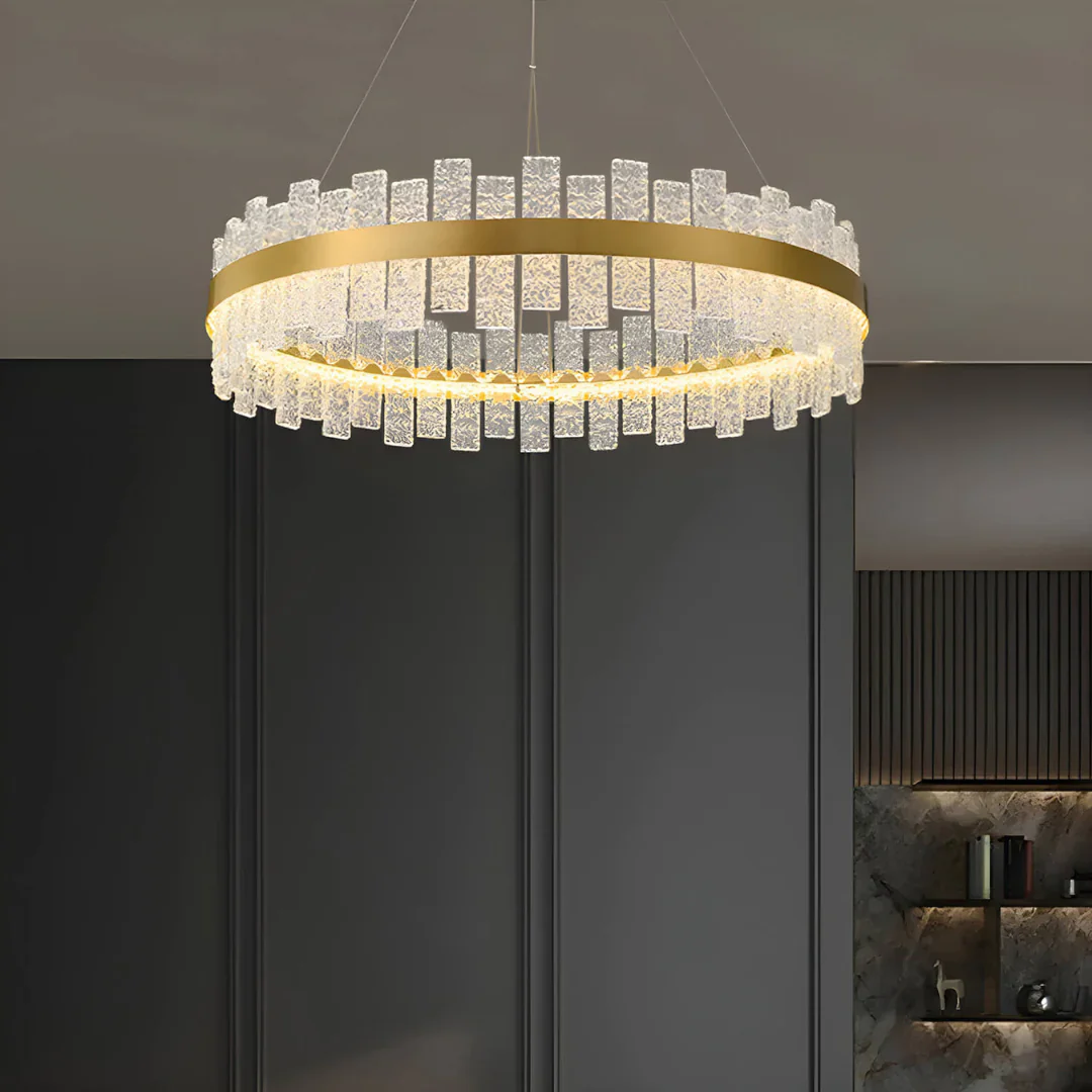 Light Luxury Round Glass Chandelier - Image 17