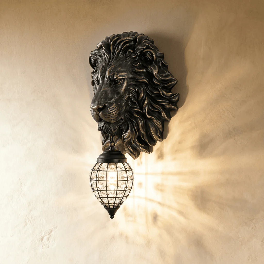 Lion Head Wall Lamp - Image 3