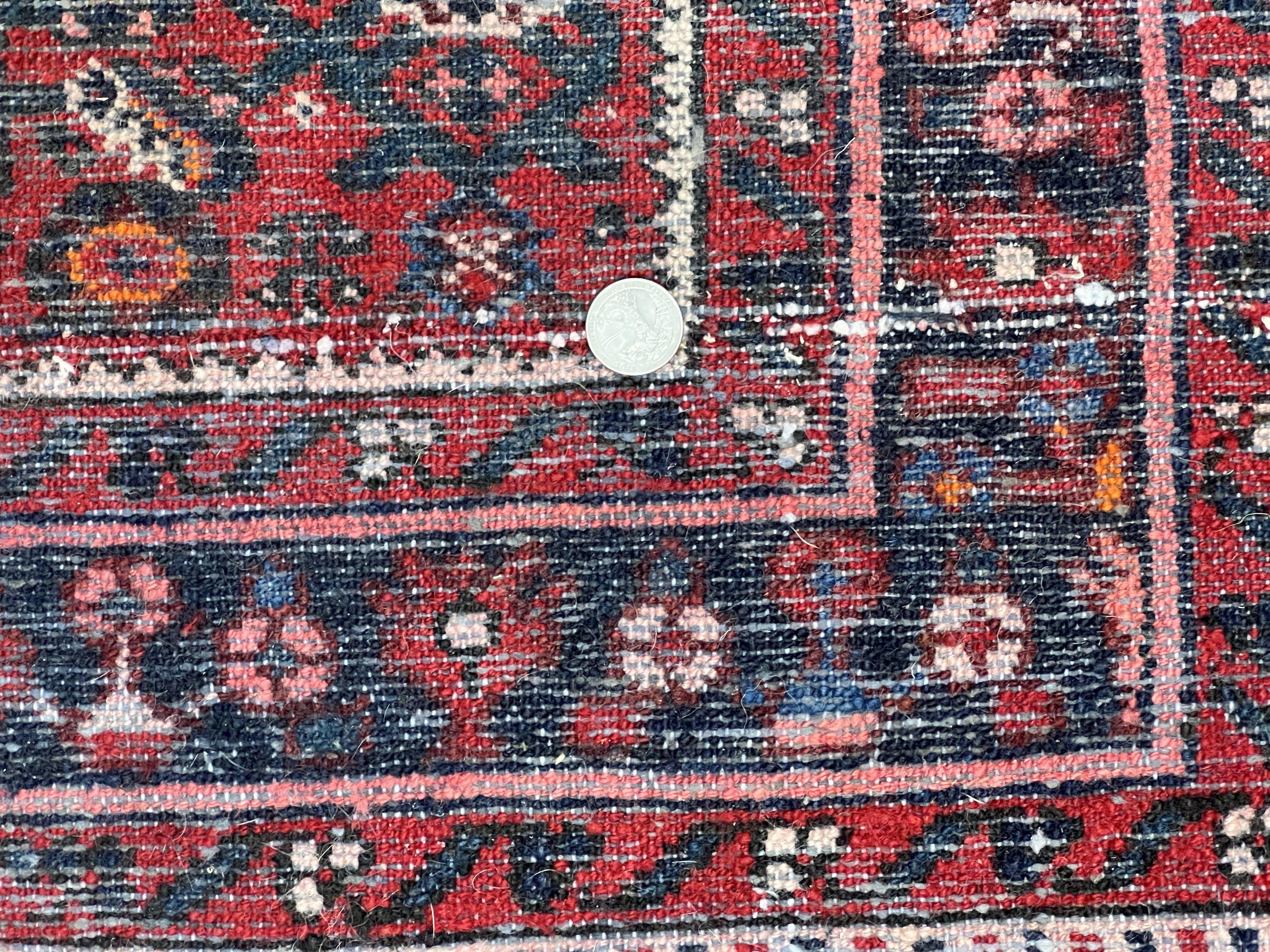 Long Persian Runner Rug 2.9 x 17, Red Handmade Wool Rug for Hallway, Antique Persian Carpet, 17ft Runner, Persian Hamadan Dargazine Rug - Image 9