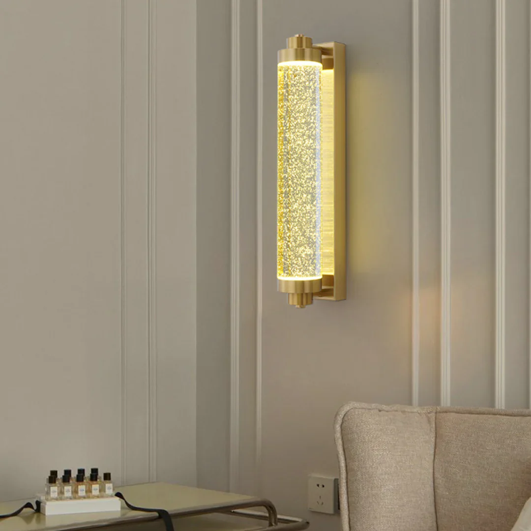 Long Tube Bubble Crystal Wall Lamp - Image 5
