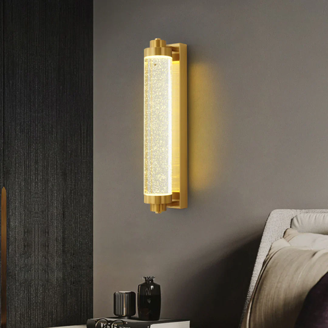 Long Tube Bubble Crystal Wall Lamp - Image 8