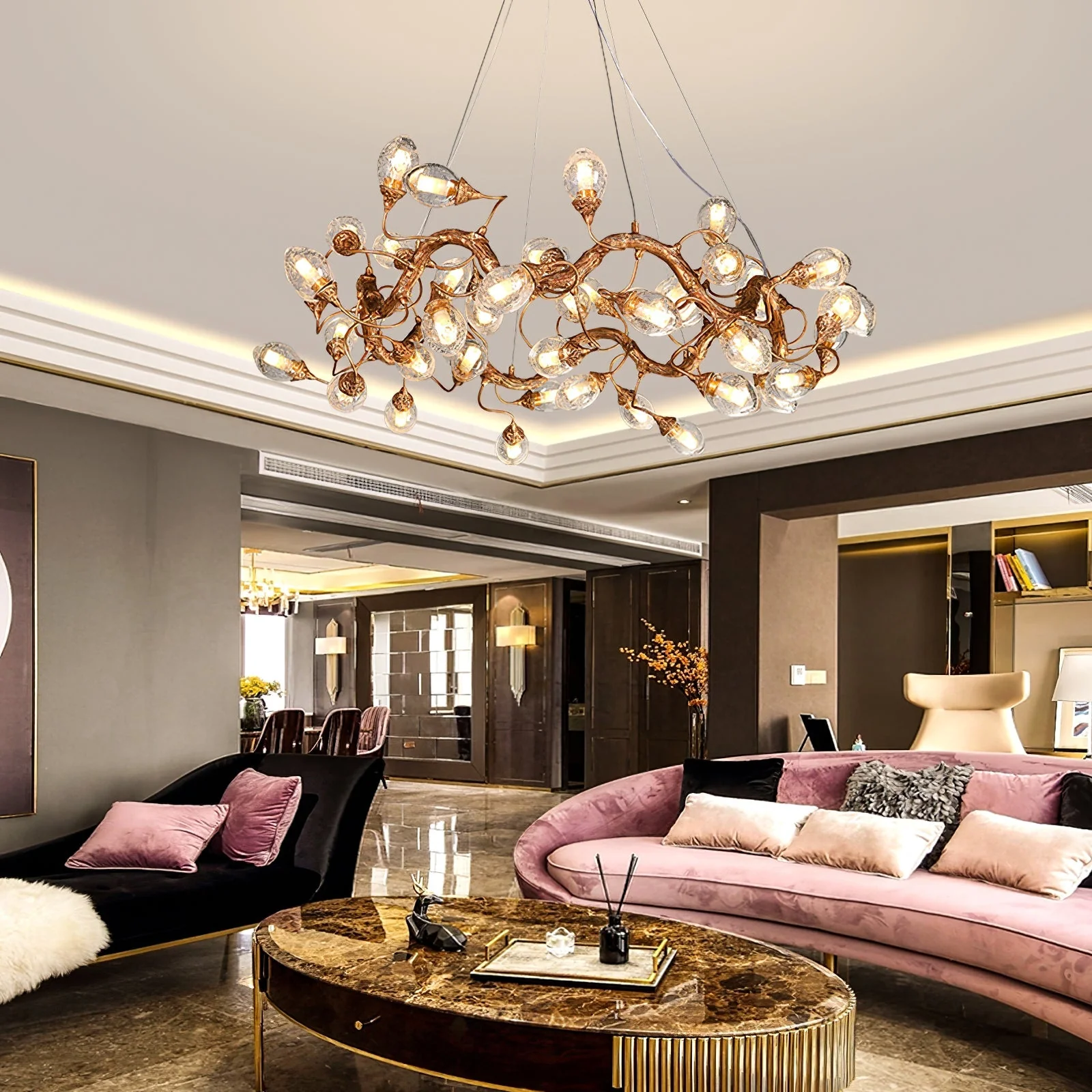 Lotus Brass Chandeliers - Image 4