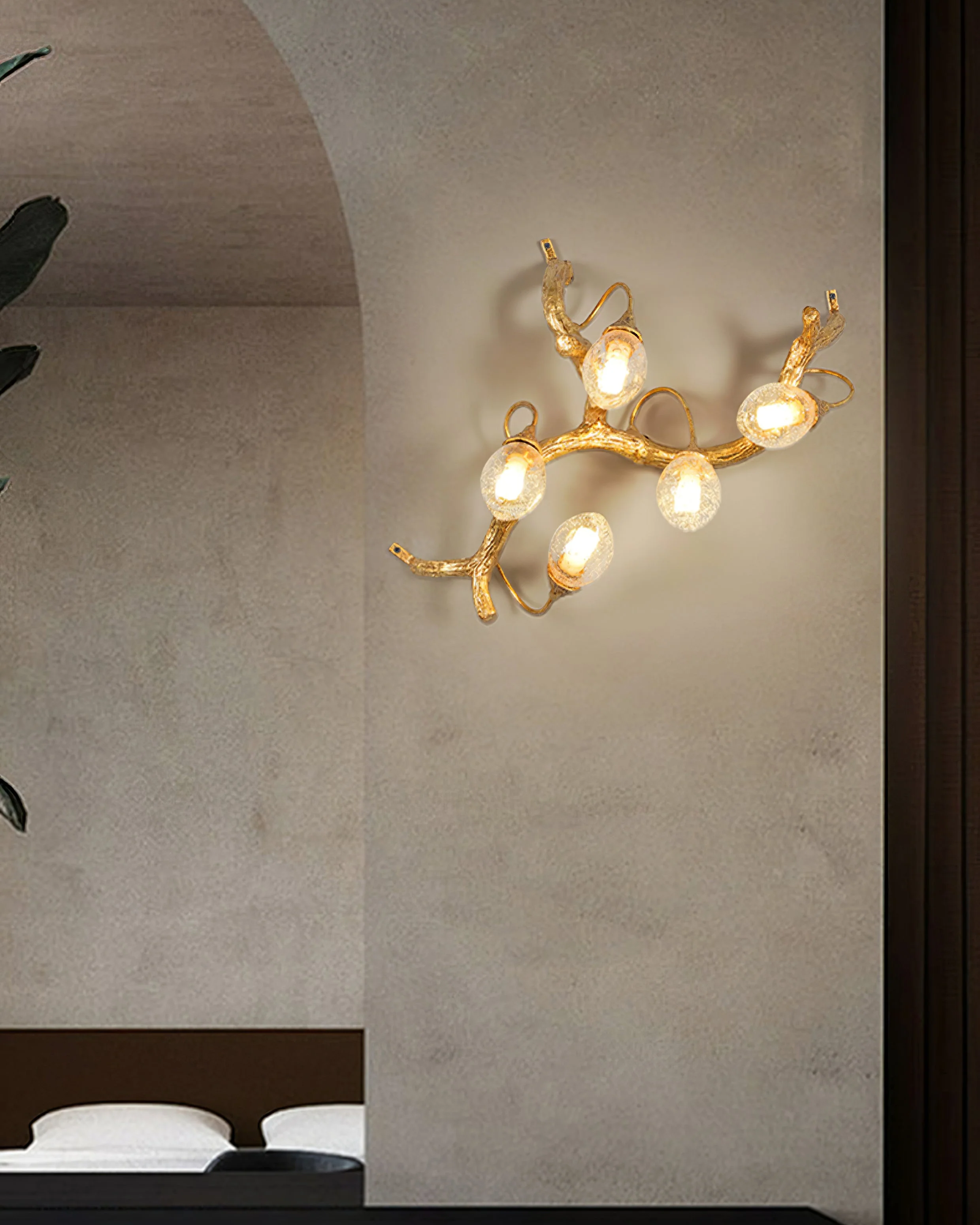 Lotus Brass Wall Lamp - Image 7