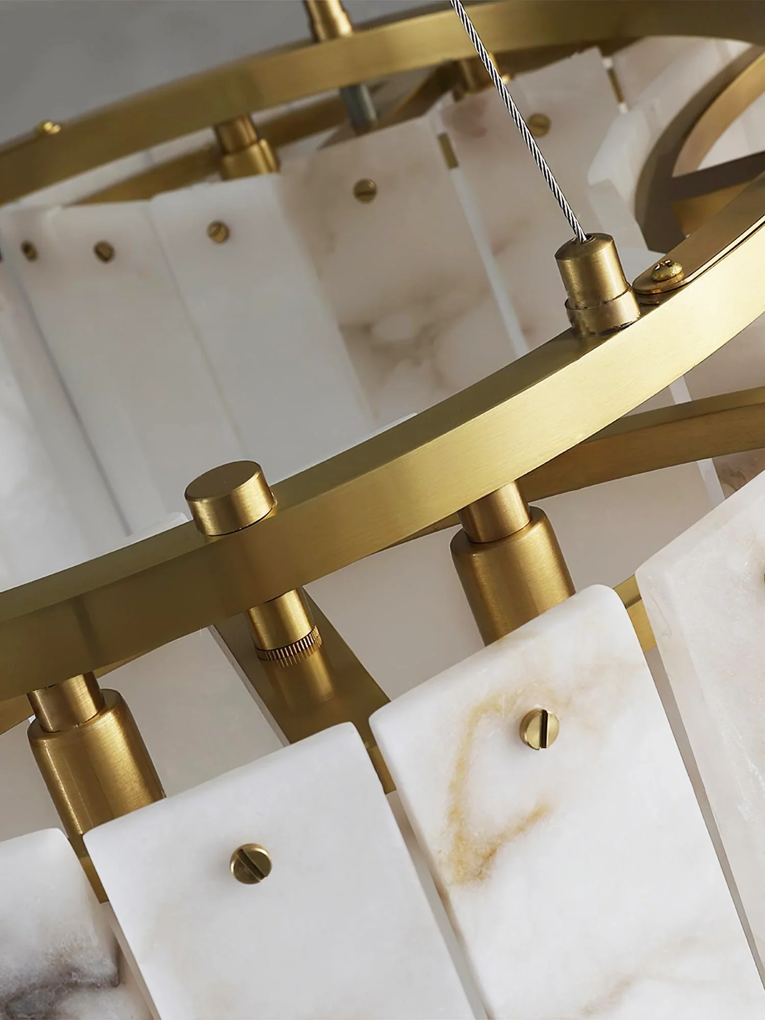 Luxe White Alabaster Ceiling Lamp - Image 20