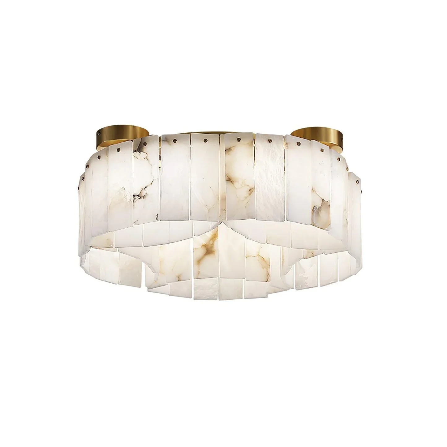 Luxe White Alabaster Ceiling Lamp - Image 23
