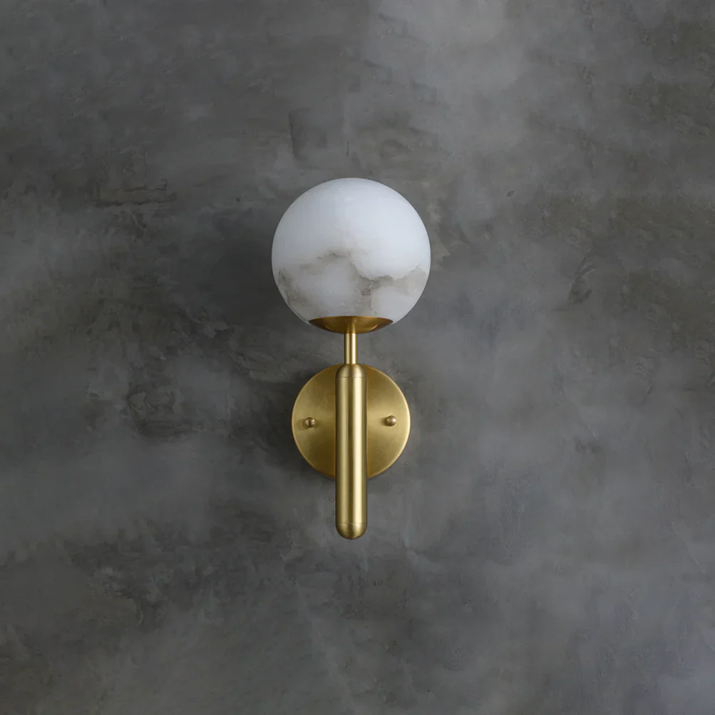Luxury Alabaster Orbis Wall Lamp - Image 13