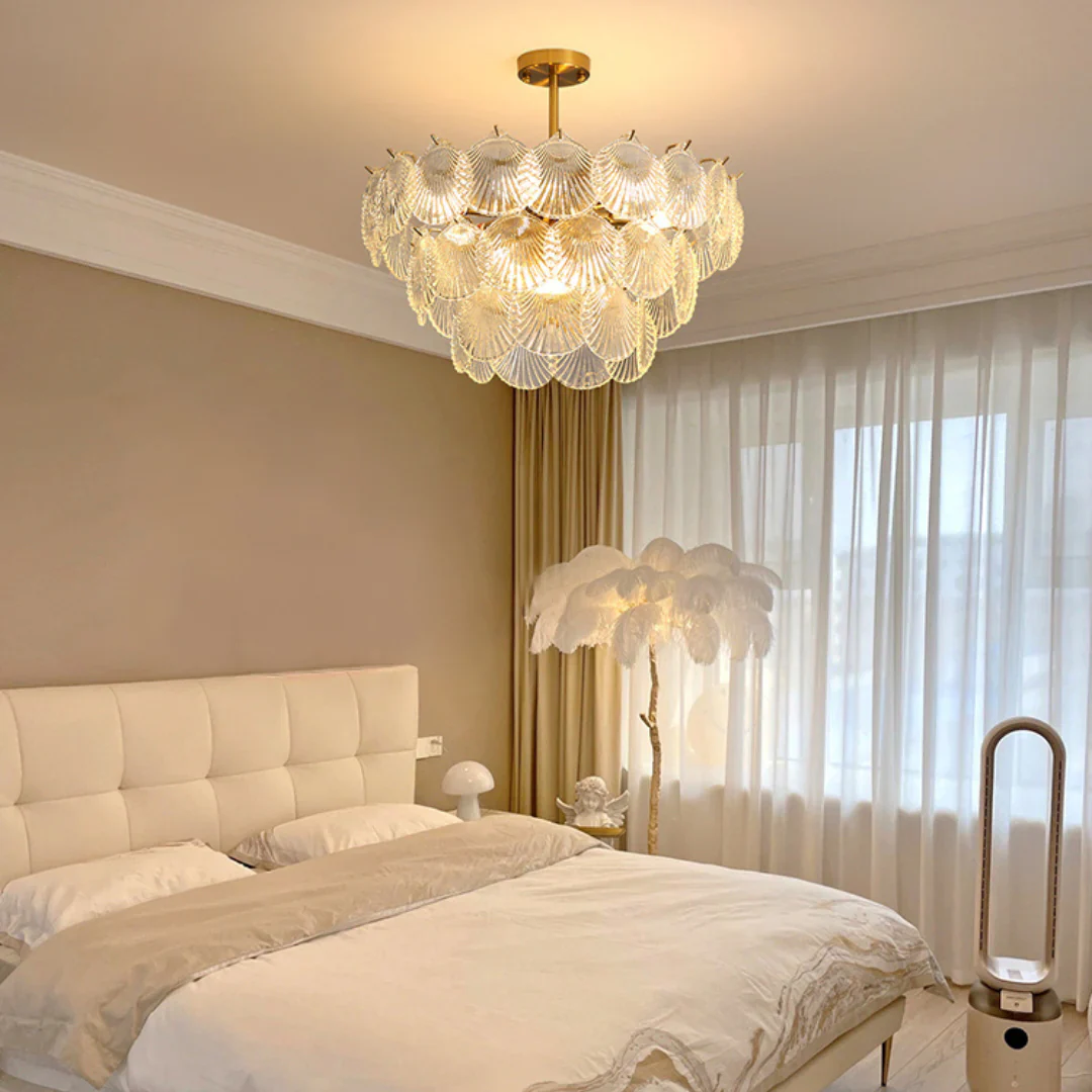 Luxury Shell Glass Chandelier - Image 9