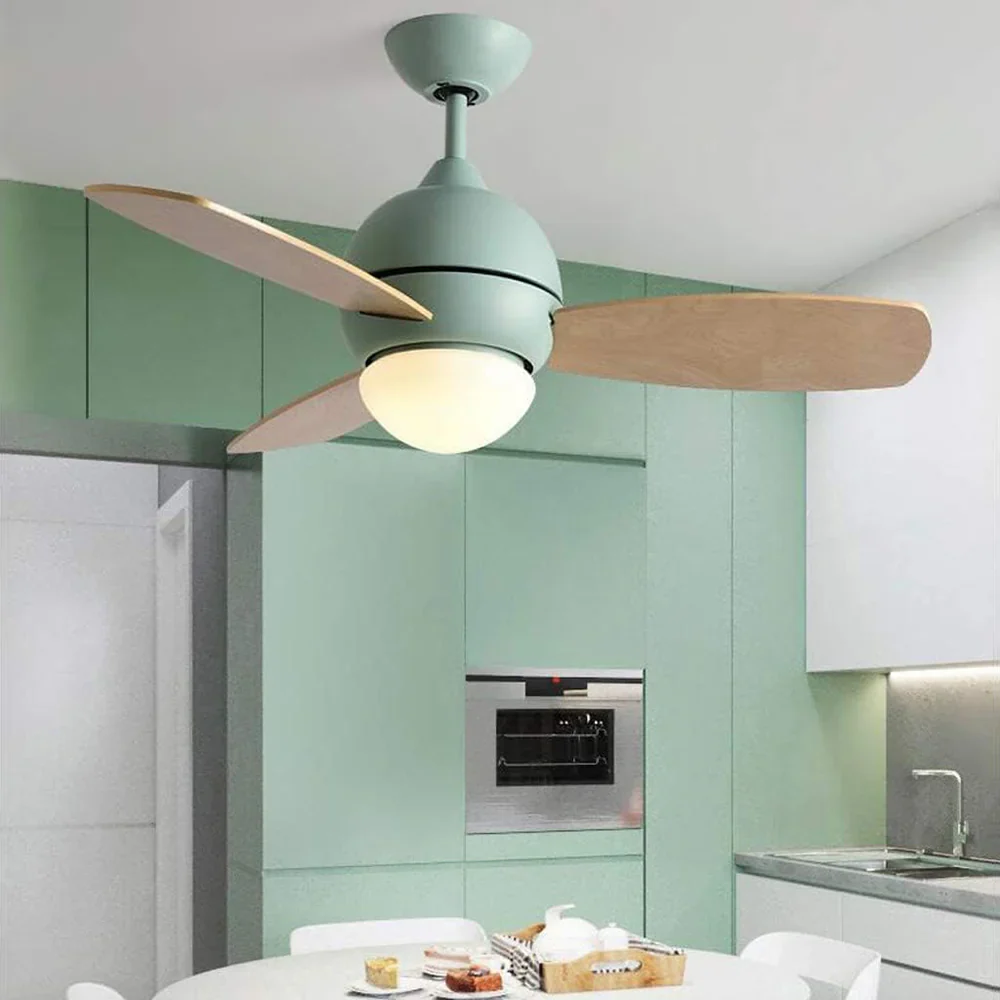 Macaron Wood Art Ceiling Fan Light - Image 10