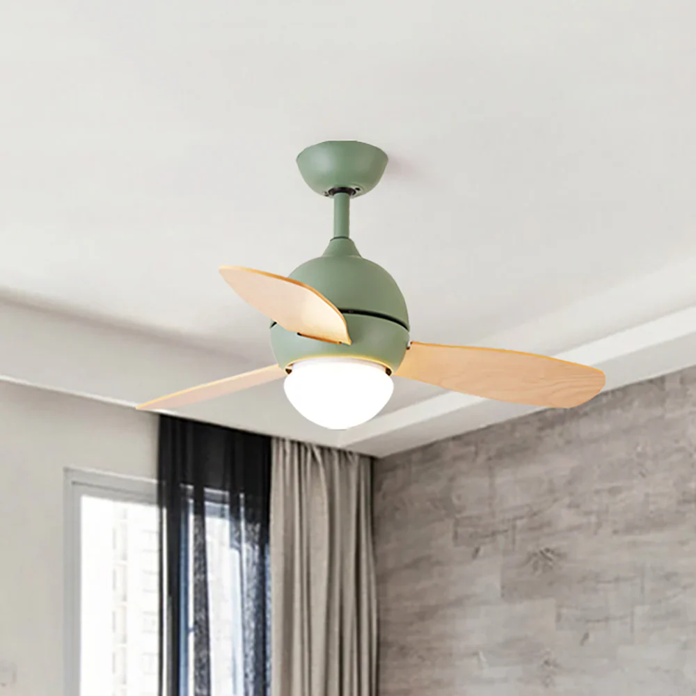 Macaron Wood Art Ceiling Fan Light - Image 6