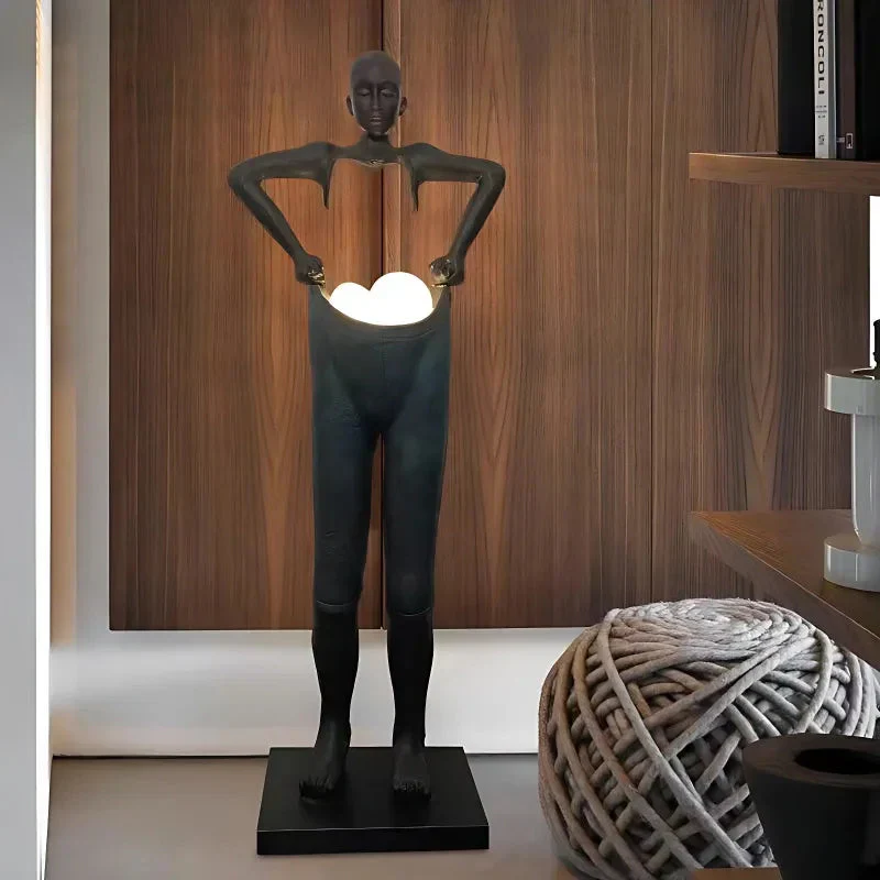 Man Carrying Pants Statue Floor Lamp - Image 7