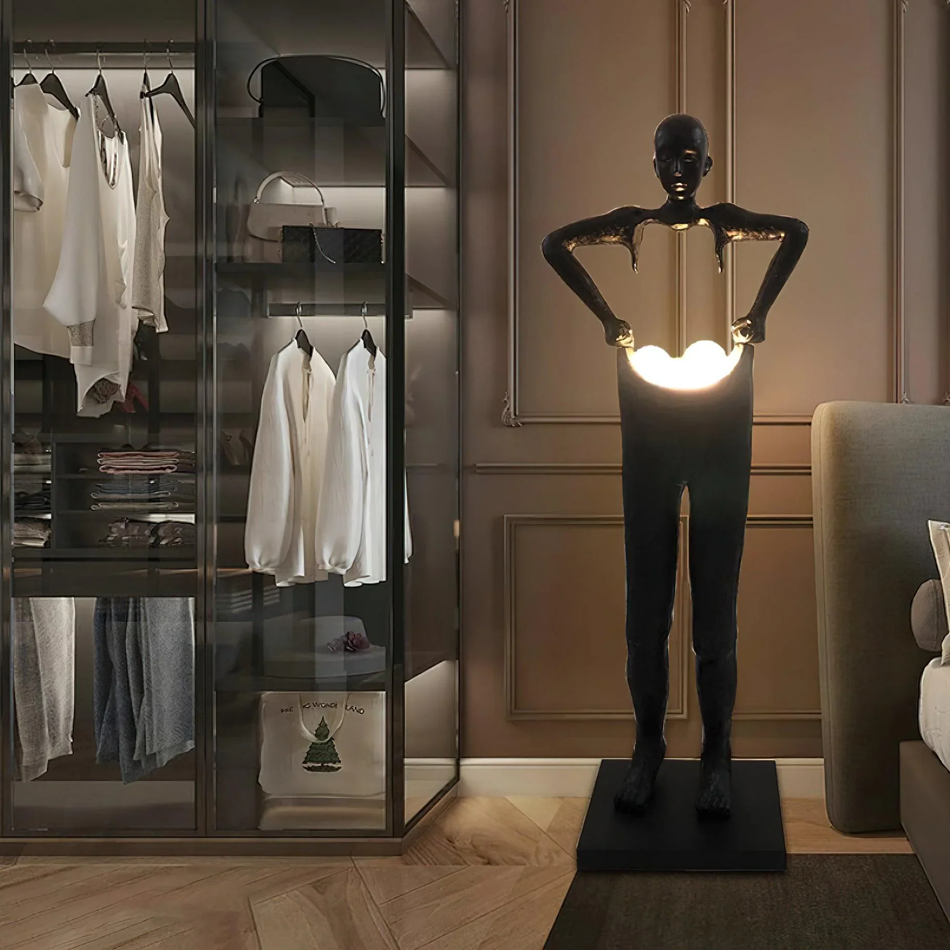 Man Carrying Pants Statue Floor Lamp - Image 9