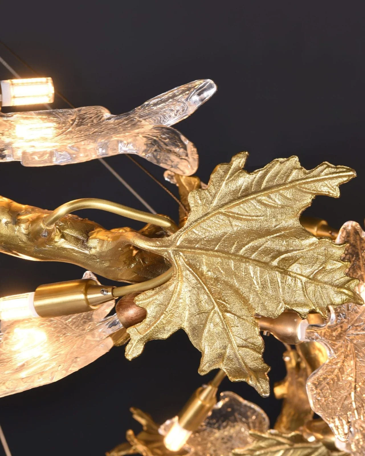 Maple Leaf Brass Chandelier - Image 34