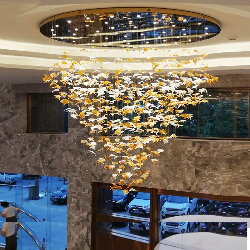 Maple Leaf Glass Chandelier - Image 2