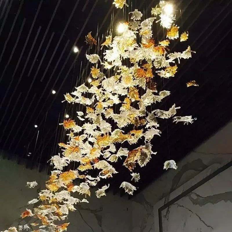 Maple Leaf Glass Chandelier - Image 3