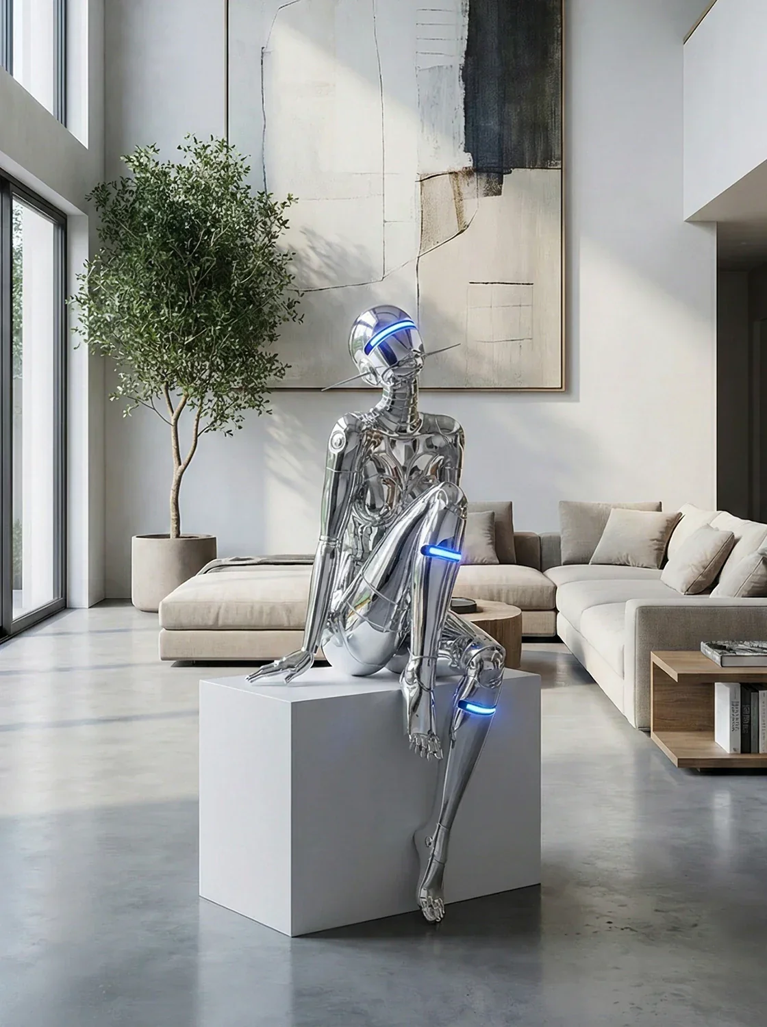 Mechanical Technology Goddess Sculpture Floor Lamp - Image 14