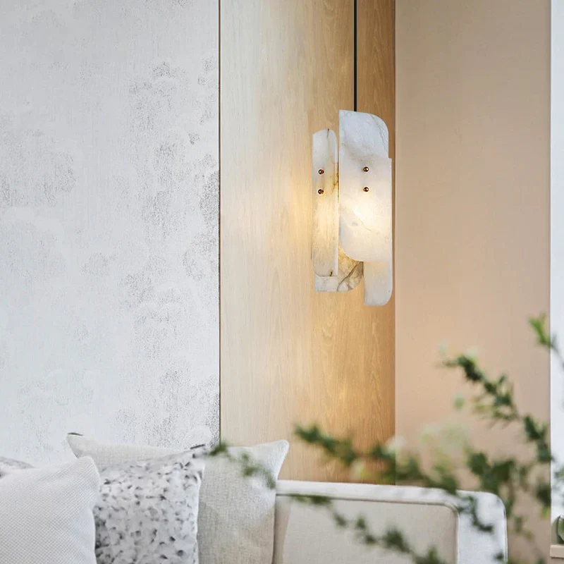 Megalith Mini Alabaster Pendant Light - Image 11