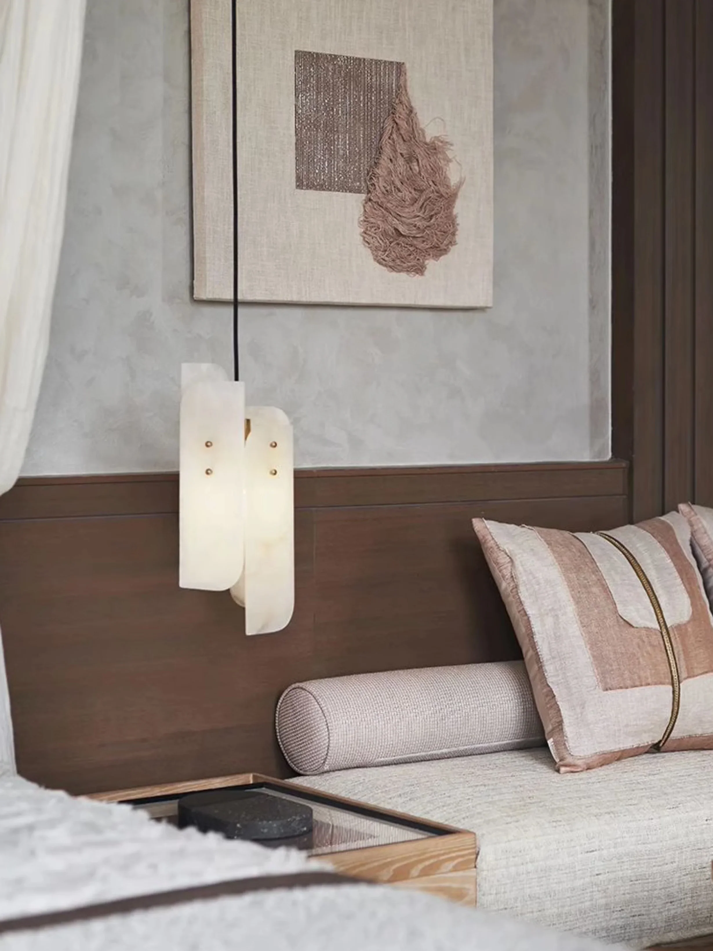 Megalith Mini Alabaster Pendant Light - Image 13