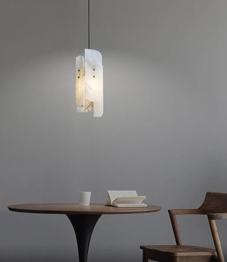Megalith Mini Alabaster Pendant Light - Image 14