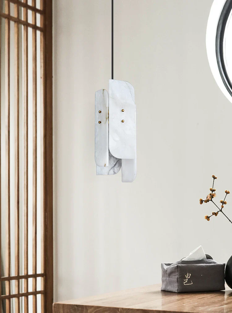 Megalith Mini Alabaster Pendant Light - Image 17