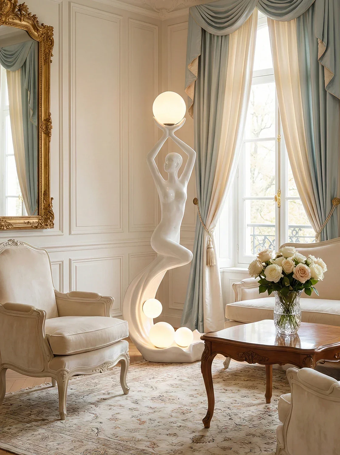 Mermaid Art Sculpture Floor Lamp - Image 5