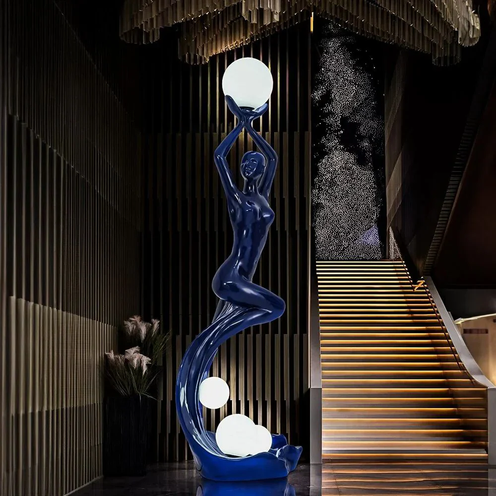 Mermaid Art Sculpture Floor Lamp - Image 6