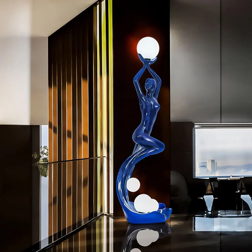 Mermaid Art Sculpture Floor Lamp - Image 7