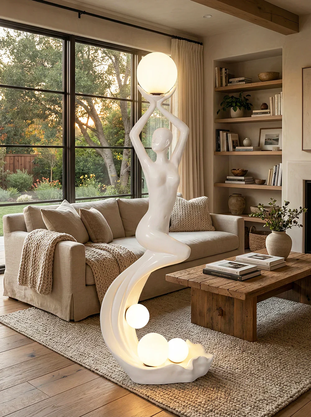 Mermaid Art Sculpture Floor Lamp - Image 9