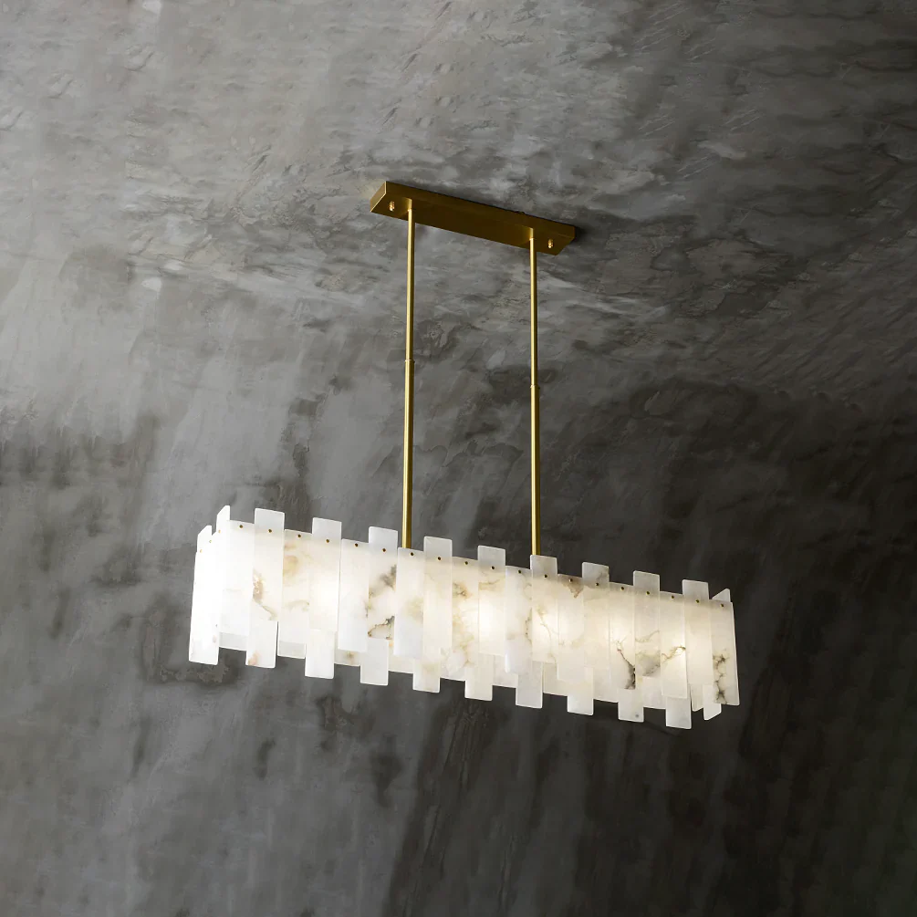 Modern Alabaster Venus Linear Chandelier - Image 10