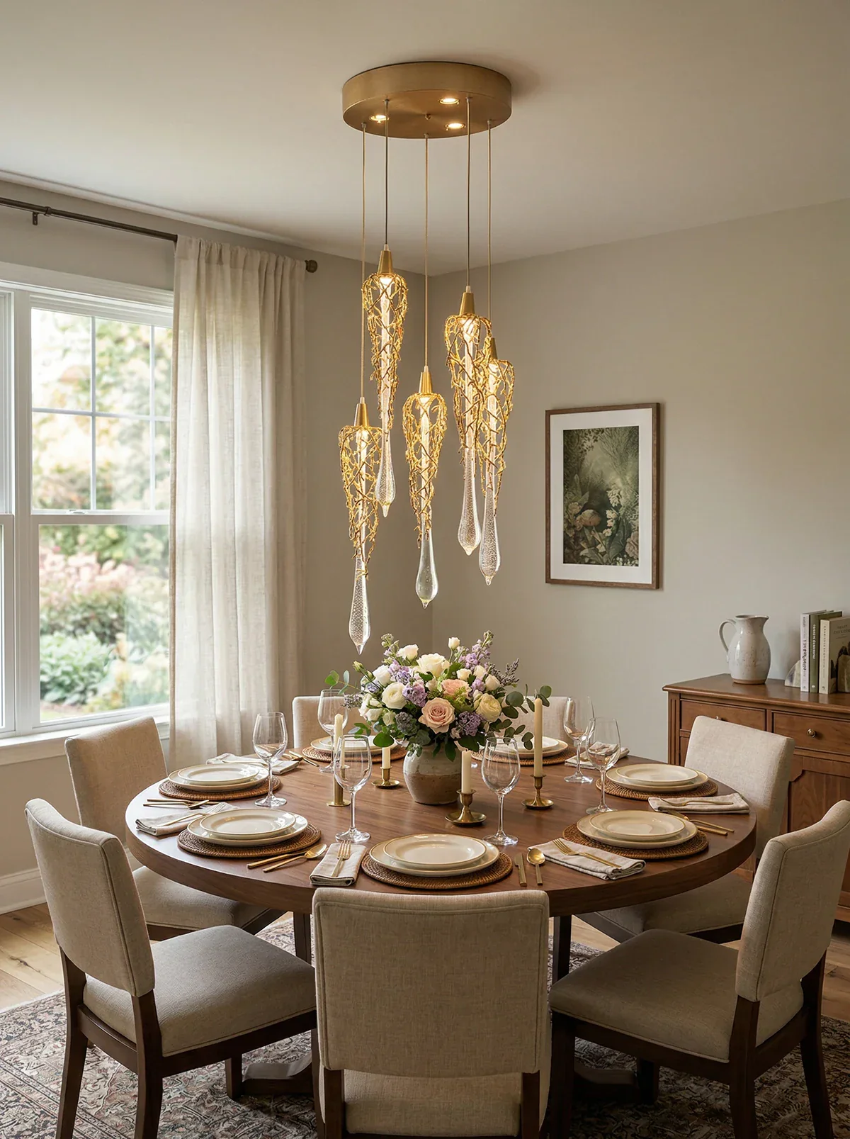 Modern Branched Chandelier - Image 2