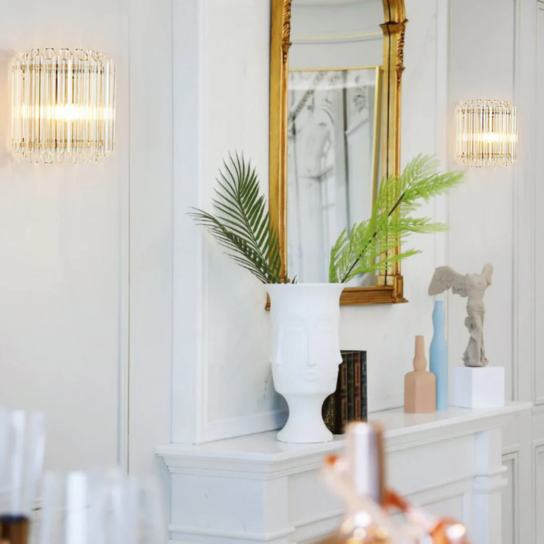 Modern Crystal Rod Brass Wall Sconce - Image 21