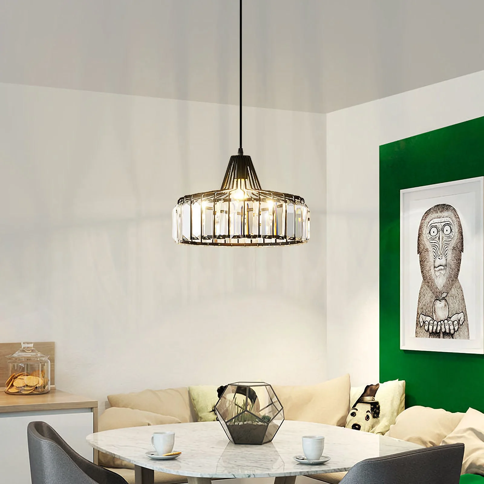 Modern Iron Art Glass Pendant Lamp - Image 15