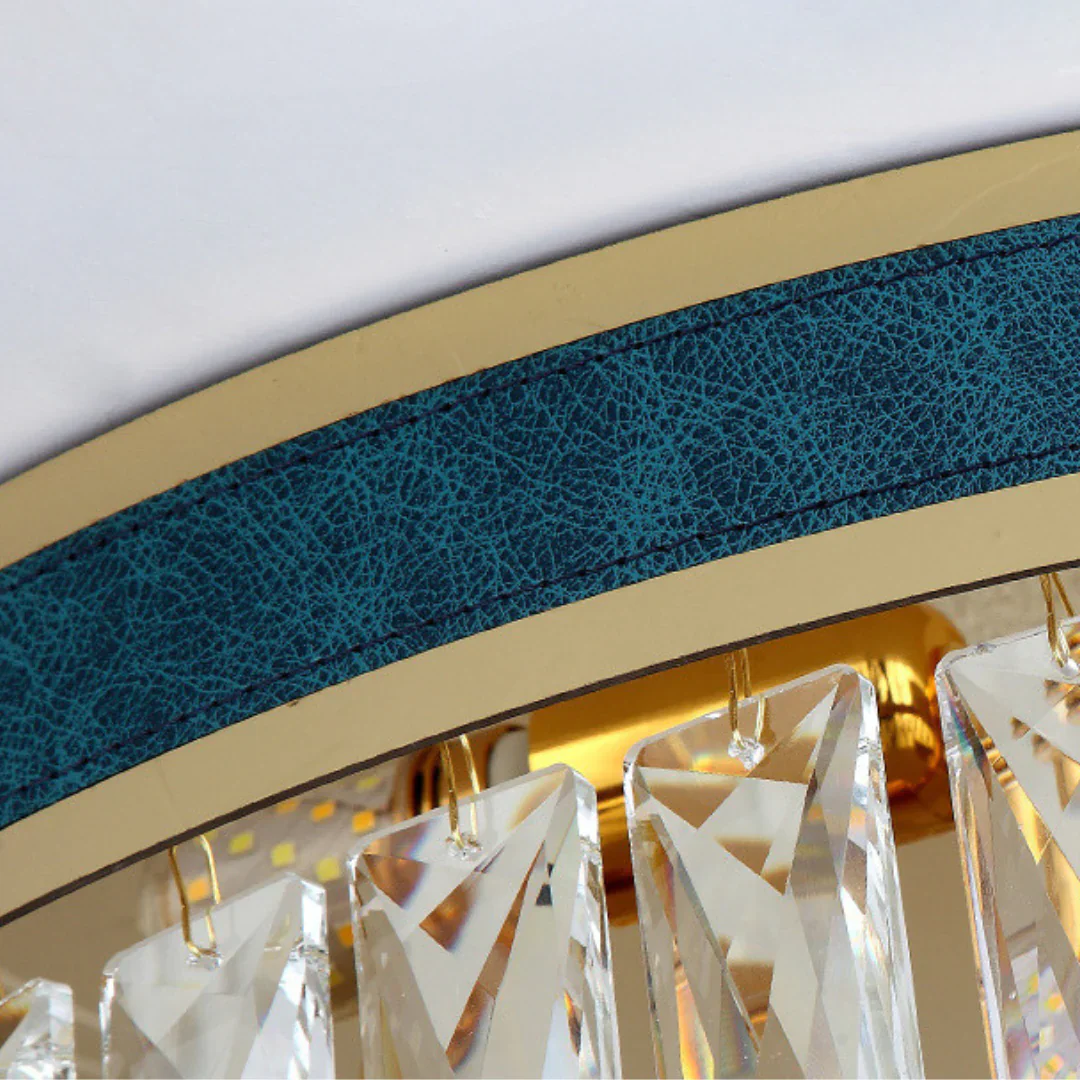 Modern Leather Crystal Ceiling Lamp - Image 10