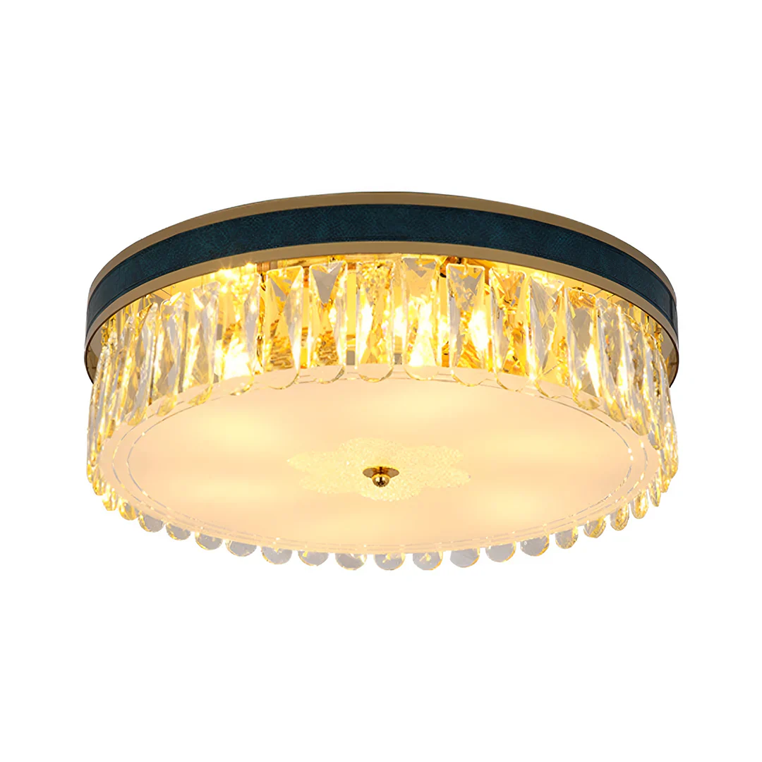 Modern Leather Crystal Ceiling Lamp - Image 19